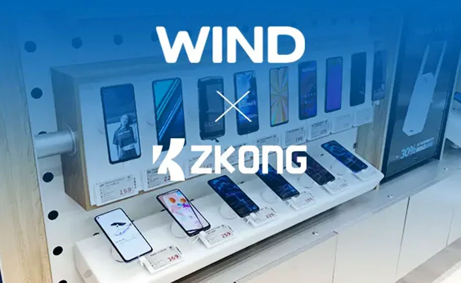 WIND baut Smart Store System mit ZKONG ESL auf