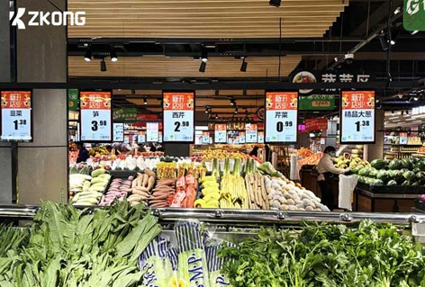 Der Supermarkt Lehuiduo verwendet die digitale Beschilderung von ZKONG, um traditionelle Preis schilder zu ersetzen